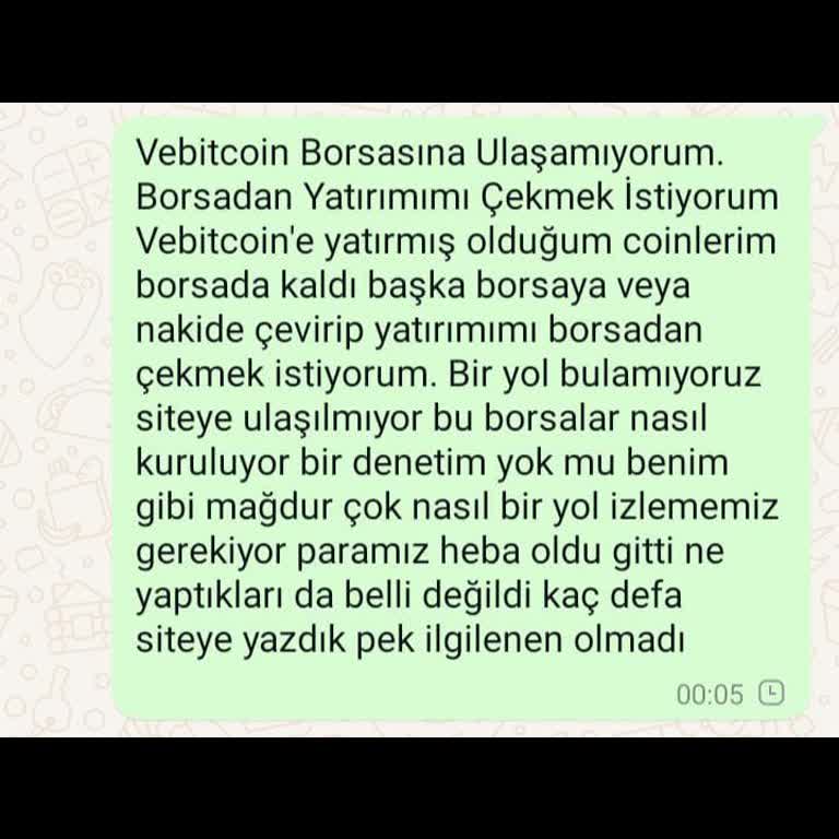 Vebitcoin Borsasına Erişim Sorunu Ve Yatırım Çıkmazı