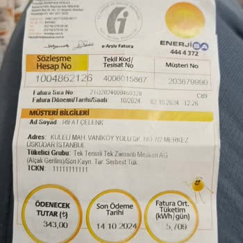 Elektrik Faturasında Yanlış Hesaplama İtirazı