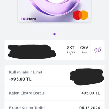 Tombank Kredi Kartı Güncelleme Mağduriyeti