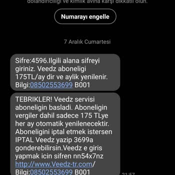 İzinsiz Başlatılan Abonelik Ve Haksız Ücretlendirme