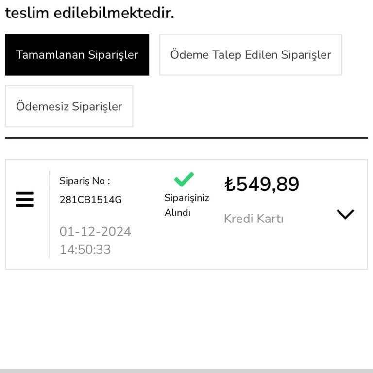 Kargolanmayan Ürün Ve İptal Seçeneği Eksikliği