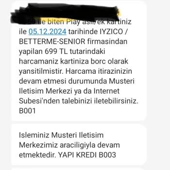 Kredi Kartımdan İzinsiz Çekim Ve Aidat Sorunu