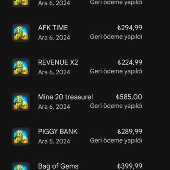 Oyun İçi Harcamalarla Mağduriyet Yaşadım