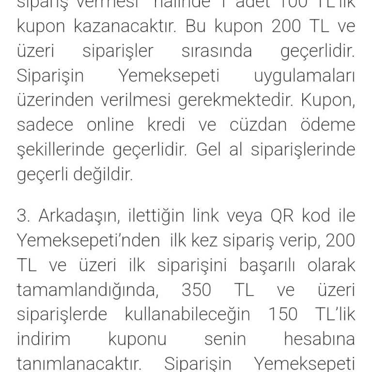 Yemek Sepeti'nin Kupon Taahhütlerini Yerine Getirmemesi