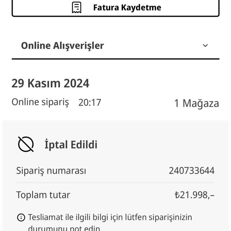 Eksik Teslimat Ve İletişim Sorunu