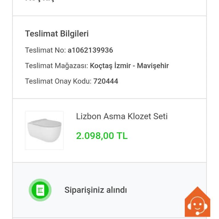Koçtaş'ta Asma Klozet Siparişi Hayal Kırıklığı