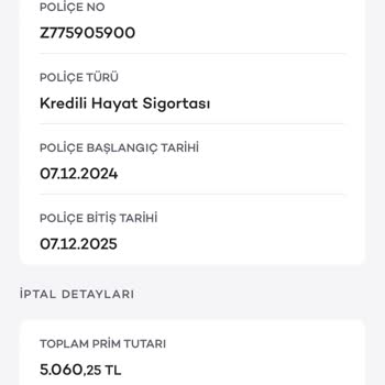 Hayat Sigortası İptali Ve Ücret İadesi Talebi
