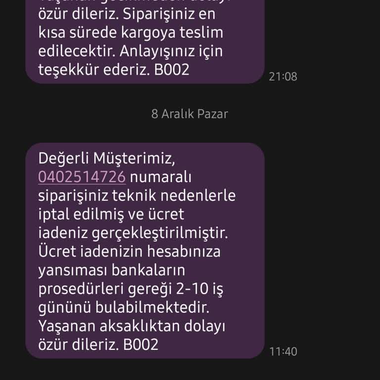 Penti'den Sipariş İptali Ve İletişim Eksikliği