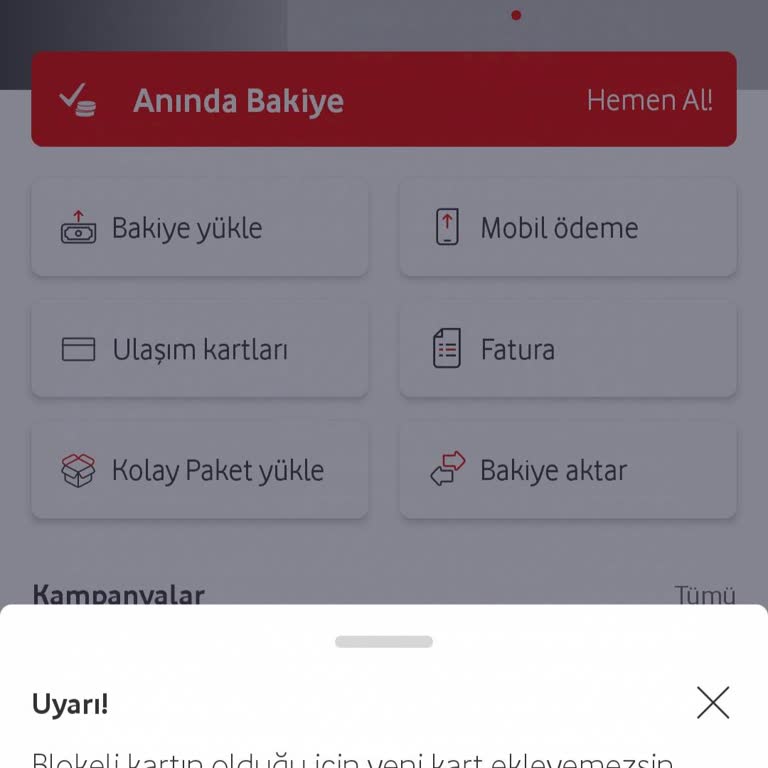 Vodafone Pay Sanal Kart Blokesi Mağduriyeti