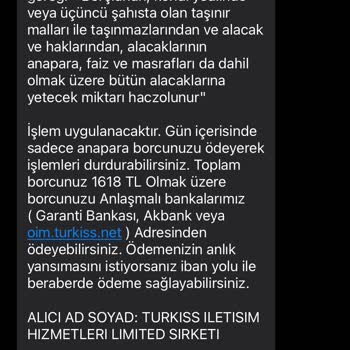 Haksız İnternet Ücreti Ve Tehditkar Mesajlar