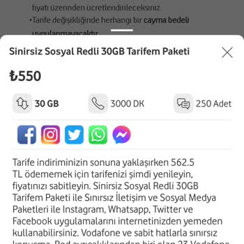 Vodafone Tarife Ücretlerindeki Artış