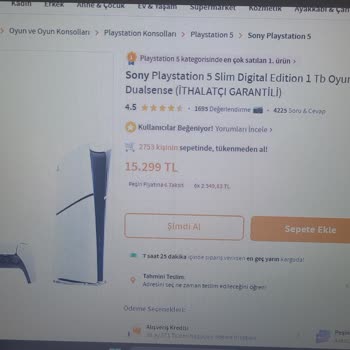 Trendyol'dan Aldığım PS5 Konsolu Teslim Alamıyorum