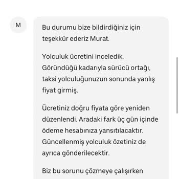 Hatalı Taksimetre Ücreti Ve Geciken İade Süreci
