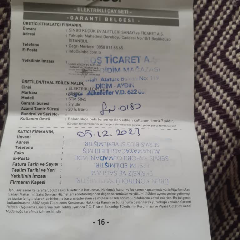 Sürekli Arızalanan Çaycı Ve Yetersiz Servis