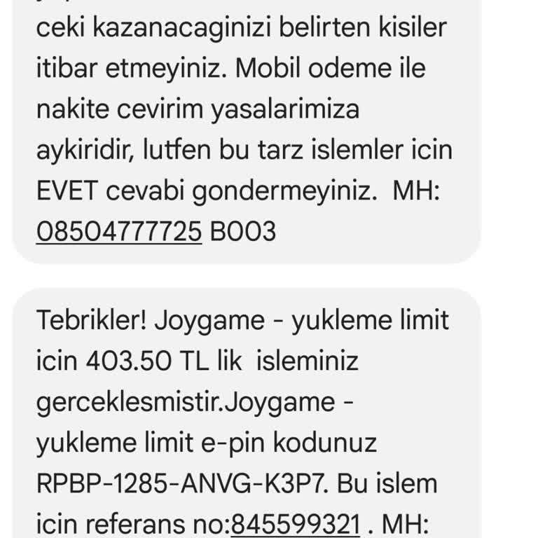 Vodafone Pay Haberim Olmadan Yapılan Yüksek Tutar Çekimi