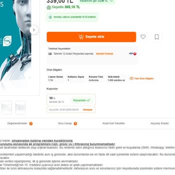 Antivirüs Lisans Süresi Sorunu: Hepsiburada Ve Satıcı Firma Arasında Çözüm Arayışı