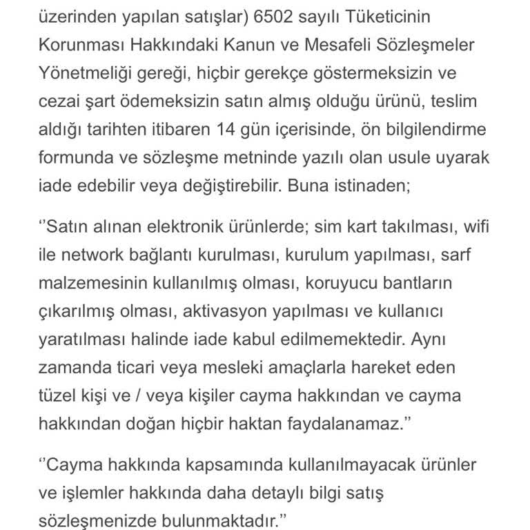 İade Talebimin Reddedilmesi Ve Müşteri Memnuniyetsizliği