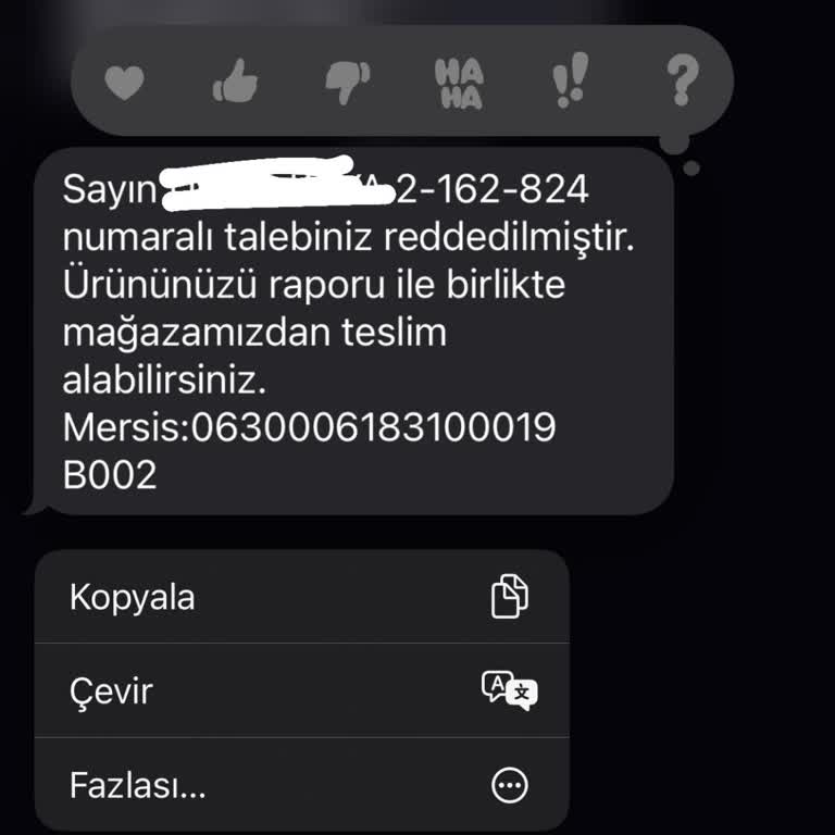 Lufian Eşofman Renk Attı Ve İade Talebi Reddedildi