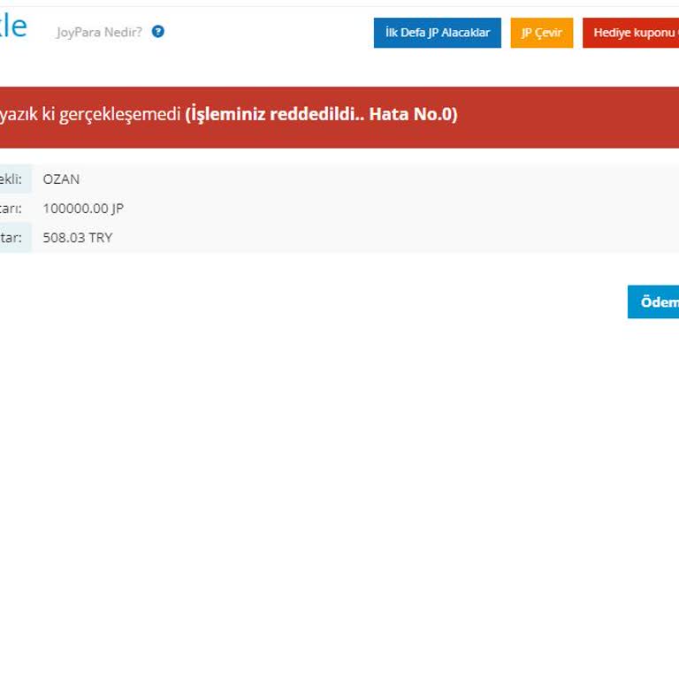 Ödeme İşlemi Reddedildi: Ziraat Bankkart Mastercard Sorunu