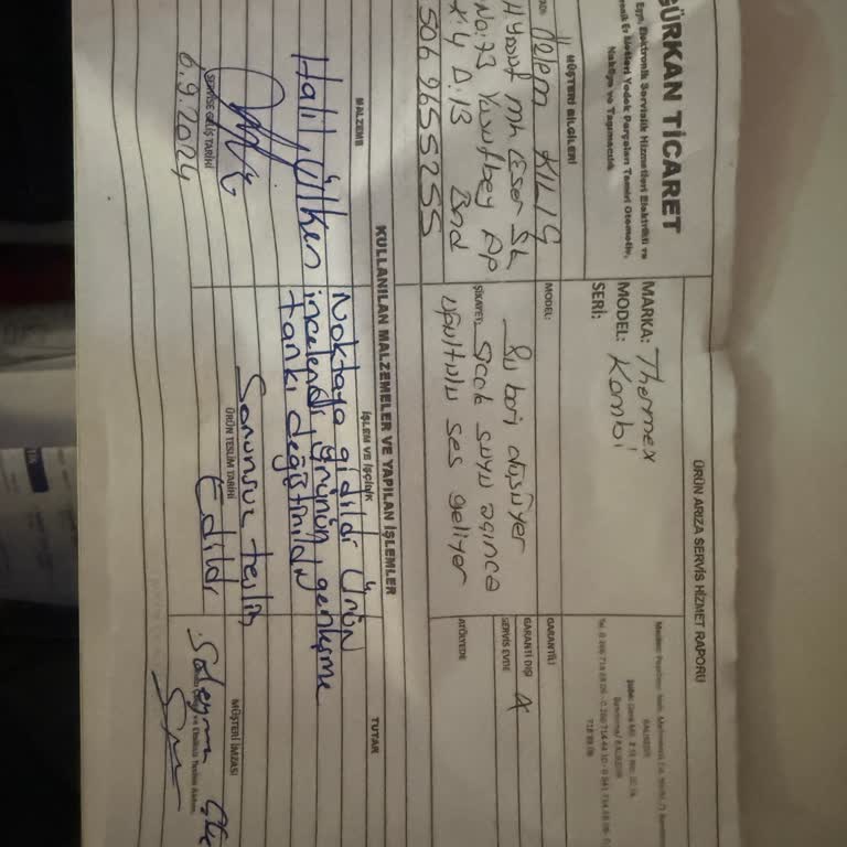 Thermex Servisi Arıza Çözümünde Yetersiz