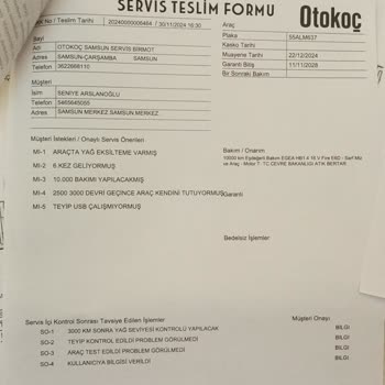 Fiat Egea Aracımda Sürekli Yağ Sorunu Ve Yetersiz Servis Desteği