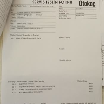 Fiat Egea Aracımda Sürekli Yağ Sorunu Ve Yetersiz Servis Desteği