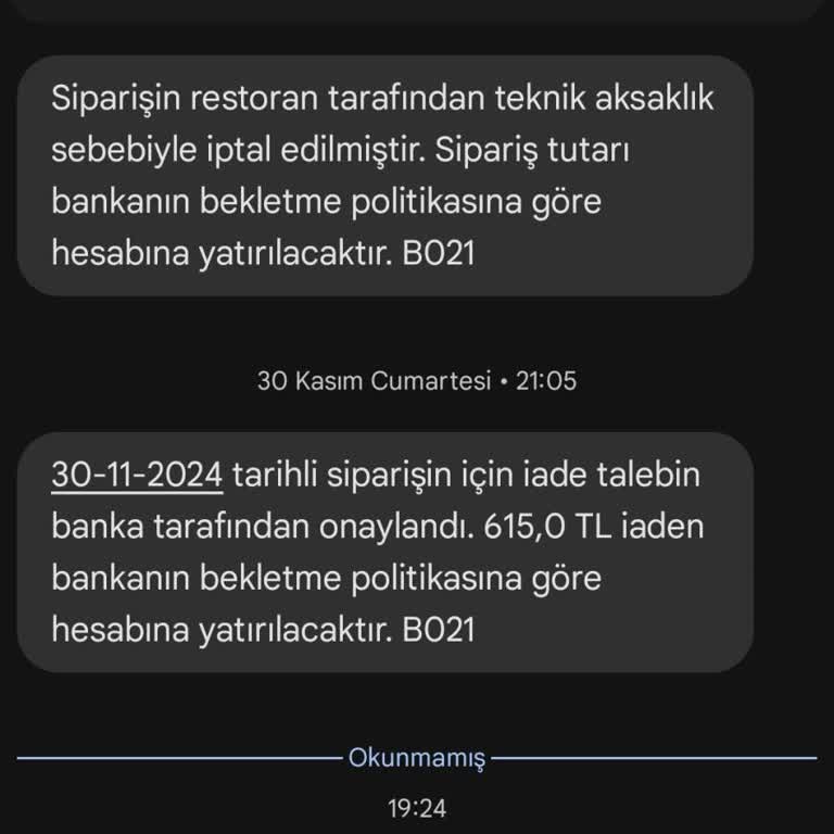 Getir Sipariş İptalleri Ve Müşteri Memnuniyetsizliği
