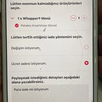 Soğuk Yemek Ve İade Sorunu