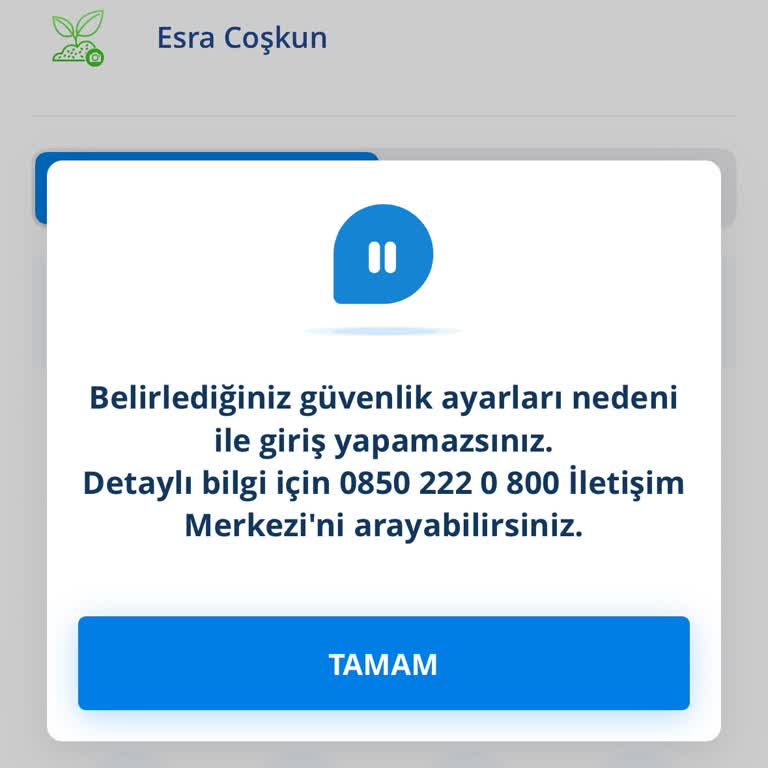 Mobil Bankacılık Giriş Sorunu