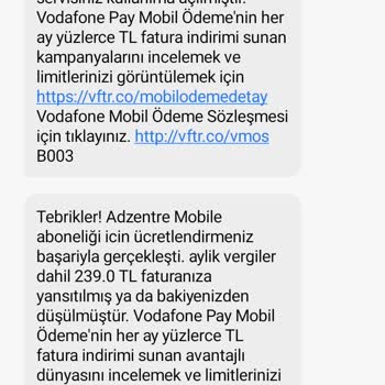 Adzentre Mobil Ödeme Abonelik İptali Ve İade Talebi