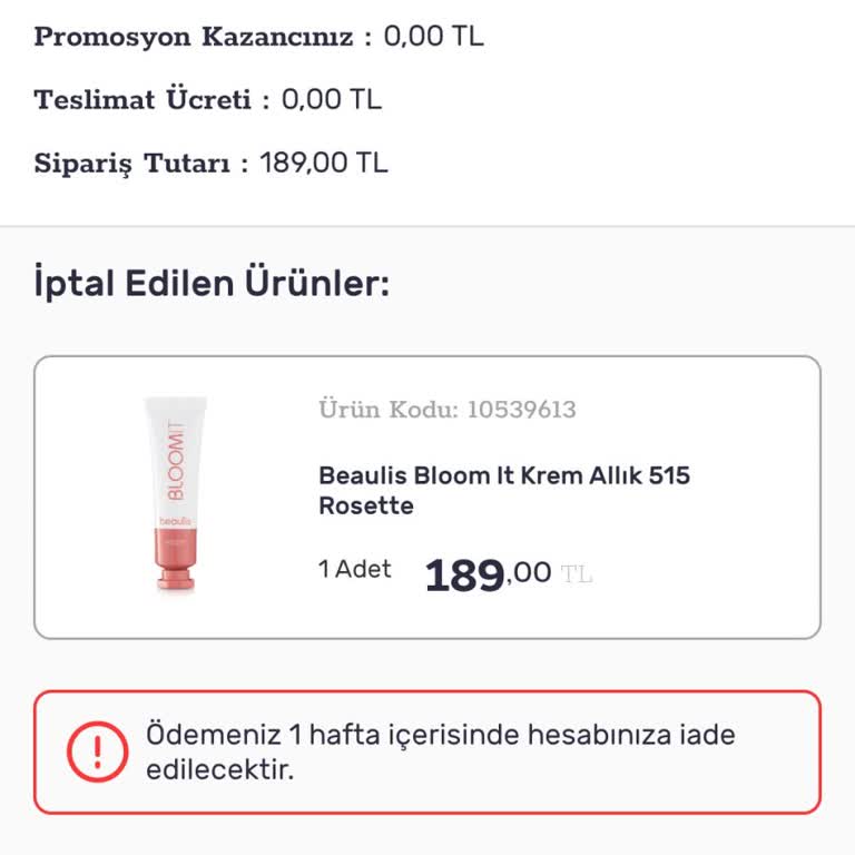 Para İadesi Gecikmesi Ve Müşteri Hizmetleri Eksikliği