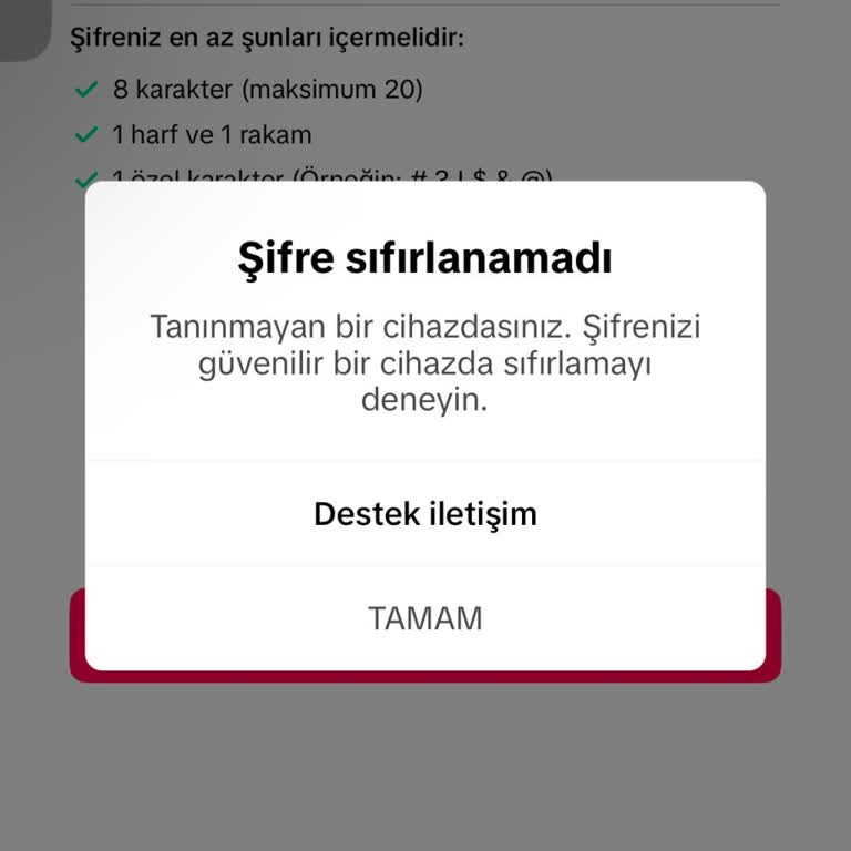 TikTok Hesabıma Erişim Sağlayamıyorum