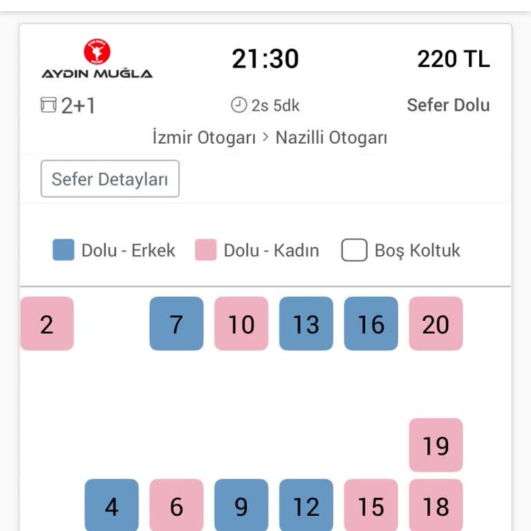 Beklenmedik Koltuk Düzeni Ve Kötü Hizmet