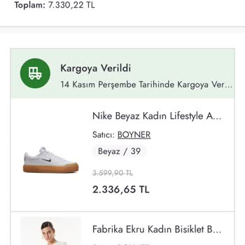 Boyner İnternet Mağazasında Kayıp Ürün Ve İade Sorunu