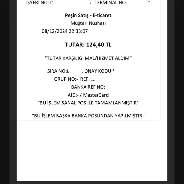 İzinsiz Kredi Kartı İşlemi Hakkında Acil Açıklama Talebi
