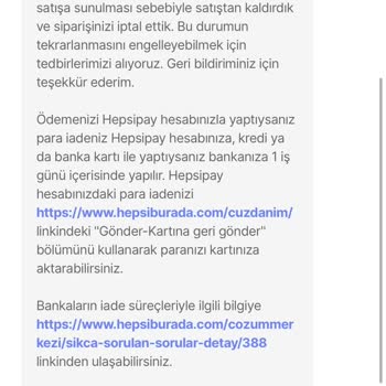 Hepsiburada'da İndirimli Ürün Gönderim Sorunu