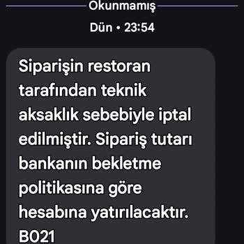 Sipariş Teslimatında Yaşanan Sorunlar