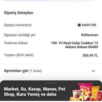 Yemeksepeti'nin İptal Edilemeyen Sipariş Sorunu