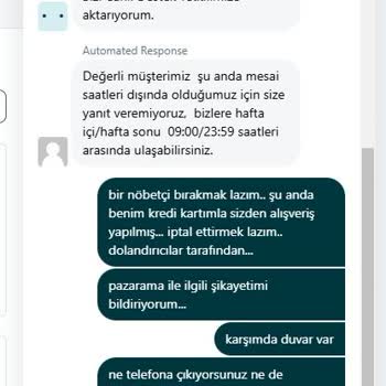 Gece Saatlerinde Müşteri Hizmetleri Eksikliği Ve İptal Sorunu