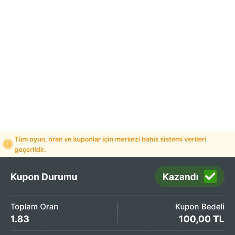 Onaylanan Bahis Kazançsız Sonuçlandı