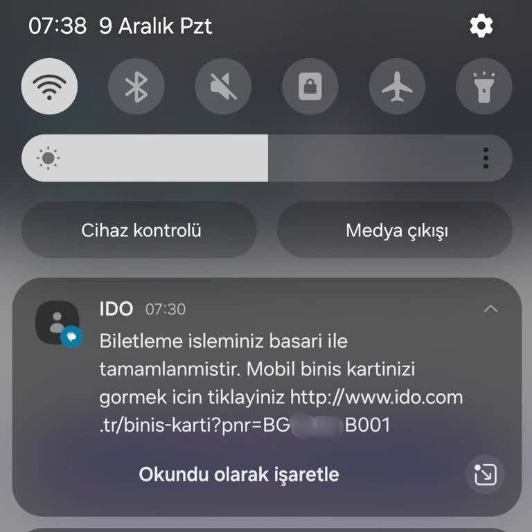 İDO'dan Alınmayan Bilet İçin Gelen Mesaj Şoku