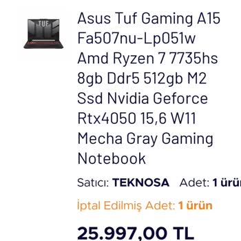 Teknosa'dan Gerekçesiz İptal Ve Mağduriyet