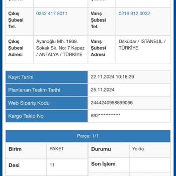 Kayıp Kargo Ve İletişim Sorunları