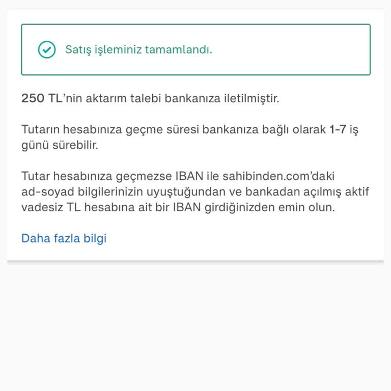 Sahibinden'de Para Transferinde Yaşanan Gecikme Ve Sorunlar
