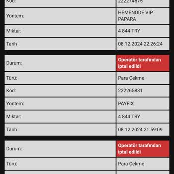 Kazancım Haksız Yere Silindi!