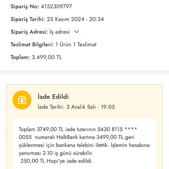İade Sürecinde Yaşanan Gecikme Ve İletişim Eksikliği