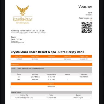 Rezervasyon Hatası Ve Geri Ödeme Sorunu