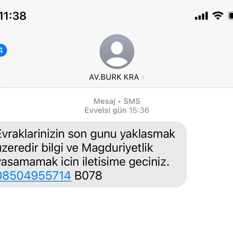 Yanıltıcı Dava / İcra SMS Dolandırıcılığı