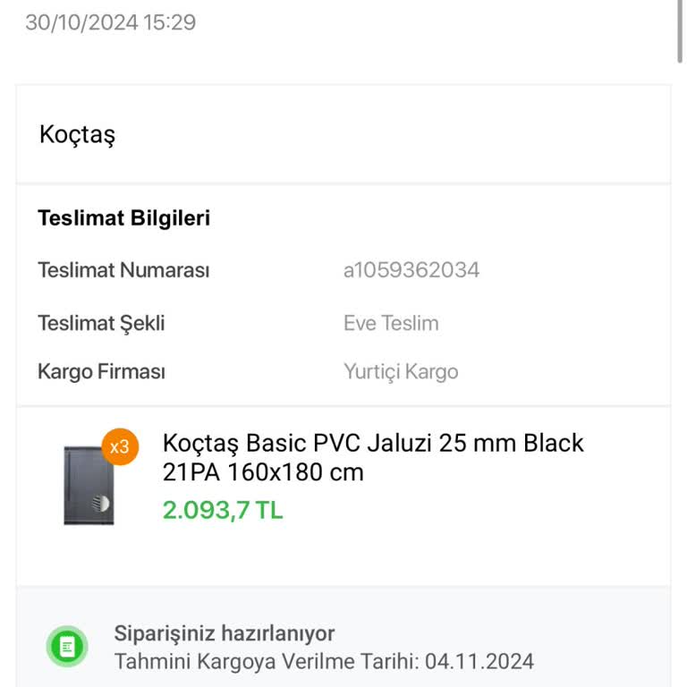 Koçtaş'tan Sipariş Verdim, Kargom Ortada Yok!