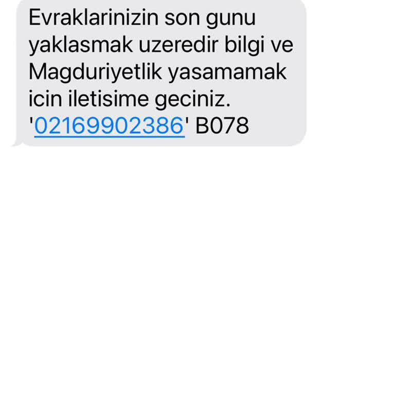 Yanıltıcı SMS İle Mağduriyet Tehdidi
